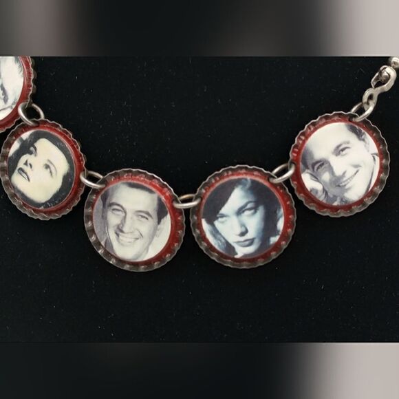 Original Unique Handmade Hollywood Movie Stars Bottle Cap Cork Silver Necklace - Picture 3 of 9